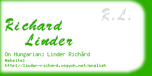 richard linder business card